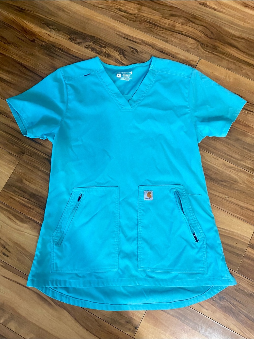 Carhartt Light Blue V-Neck Scrub Top